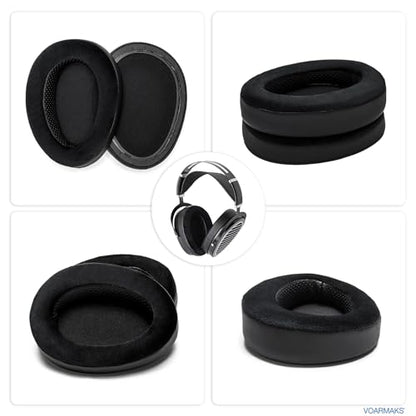 Memory Foam Cushion Ear Pads for Hifiman Arya Ananda Edition XS X HE1000se HE1000 V2 Jade II Headphone Replacement EarPads (Elite Velour Hybrid)