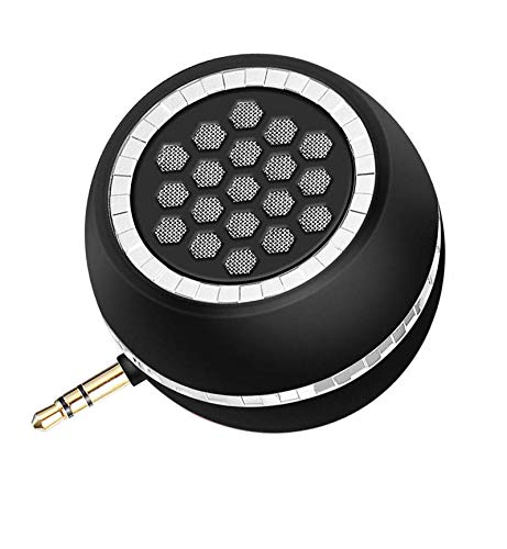 Mini Portable Speaker, 3W Line-in Phone Speaker with 3.5mm AUX Audio Interface, Plug and Play for iPhone, iPad, iPod, Tablet, Smartphone