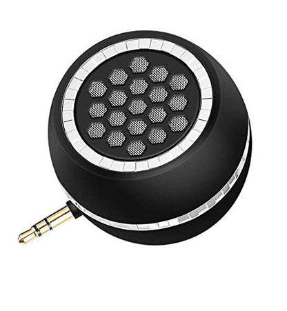 Mini Portable Speaker, 3W Line-in Phone Speaker with 3.5mm AUX Audio Interface, Plug and Play for iPhone, iPad, iPod, Tablet, Smartphone