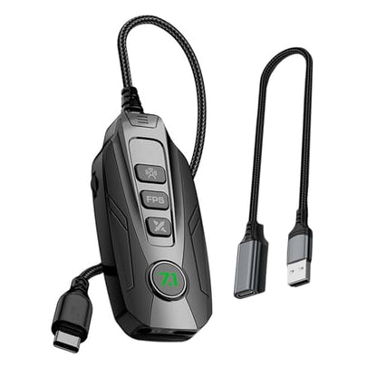 GS20 External USB Small Sound Card 7.1 Channel for Notebooks and Tablets with Surround Sound Capability Gaming Card