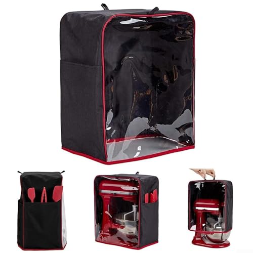 Clear View Stand Mixer Cover with Removable Base Pad Household Waterproof Blenders Accessories Storage Bag - size: 45x30x55cm