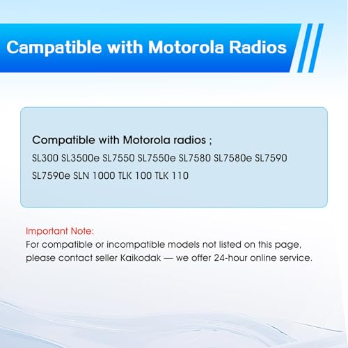 SL300 SL3500e Earpiece with Mic PTT for Motorola 1Pin Radios | Compatible with Motorola TLK100 TLK110 SLN1000 radios. Clear audio, durable cable and reliable PTT Acoustic Tube Headset - size: Air Tube 01*1