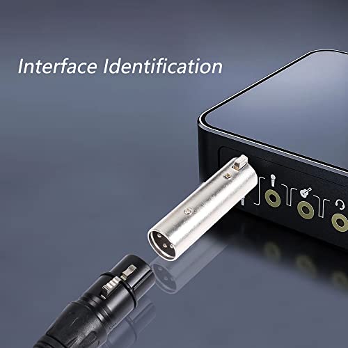 XLR Male to Female Adapter,3 Pin XLR Audio Microphone Cable Extension Adapter Connector（2-Pack）