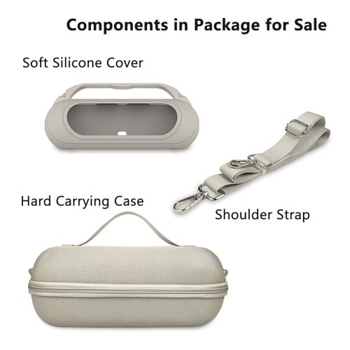 Silicone Cover and Hard Carrying Case for Beats Pill 2024 Bluetooth Speaker | Protective Cover Case for Beats Pill Speaker Accessories, Scratch-Resistant and Drop-Proof Cover (Gray Case) - color: Gray Case