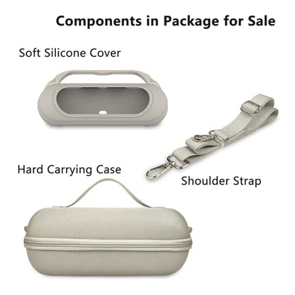 Silicone Cover and Hard Carrying Case for Beats Pill 2024 Bluetooth Speaker | Protective Cover Case for Beats Pill Speaker Accessories, Scratch-Resistant and Drop-Proof Cover (Gray Case) - color: Gray Case