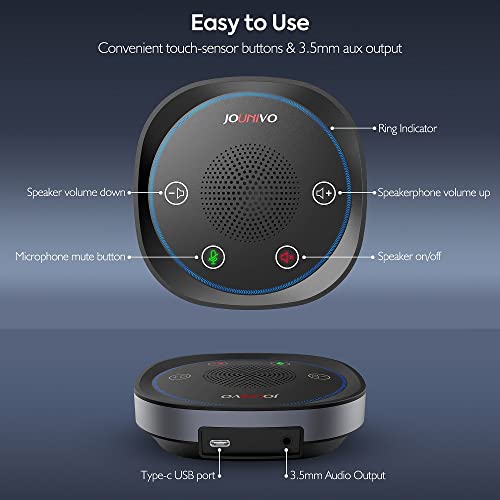 USB Speakerphone, Omnidirectional Computer Speaker with Microphone,Plug and Plays Portable Speaker with Microphone for Holding Meetings Anywhere with Immersive Sound - size: JV801pro