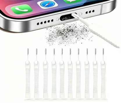 10 Pack Phone Charge Port Cleaning Tool kit,Anti-Clogging Mini Brushes Cleaner for iPhone 17 Pro Max Speaker and Receiver, Multifunctional Cleaning Tool Compatible with AirPods 4,Tablet Camera Etc