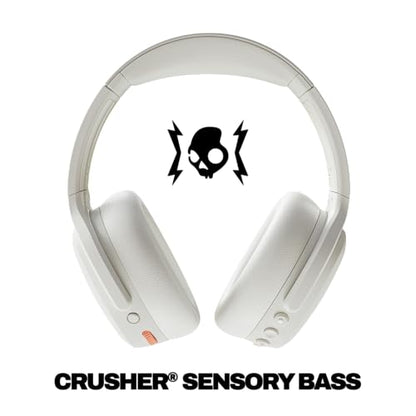 Skullcandy Crusher ANC 2 Noise Cancelling Wireless Headphones - Bone | Multi-Sensory Crusher Bass, Over-Ear Fit, Bluetooth, 60 Hours Battery, Working Out, Gym, Travel, Studying, Music, Gaming - color: Bone