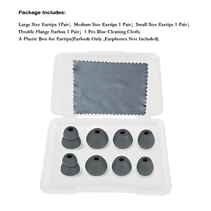 Replacement Ear Buds Ear Cap Silicone Eartips Compatible with Beats Flex、Compatible with Prowerbeats pro, 4 Pairs,Gray - color: color3