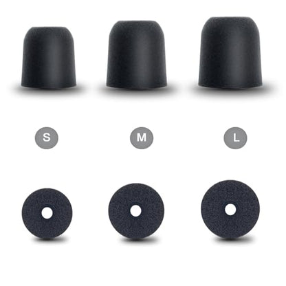 Klowcok Foam Ear Tips for Walker's Razor X/XV3.0 Protection Earbuds, S | Replacement Eartips Compatible with Razor X/ XV3.0/ Silencer, Noise Isolation, 3 Pairs, Black, Small - size: Small