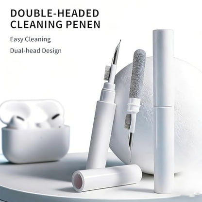 3 in 1 Cleaner Kit for AirPods Pro 1 2 3, Multi-Function Cleaning Pen with Soft Brush & Flocking Sponge for Bluetooth Earphones, Headsets Charging Case, iPhone, Laptop, Electronic Devices - size: 3 in 1