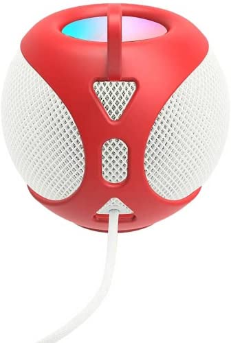 SaharaCase Silicone Sleeve Case for Apple HomePod Portable Bluetooth Speaker [Shockproof Bumper] Rugged Protection Anti-Slip Grip (Red) - color: Red