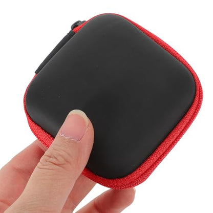 Uonlytech Portable Eva Earbuds Case Pouch with Zipper, Travel Electronics Organizer and Cable Storage Bag for Earbud Protection, Red Compact Holder for Travel Essentials