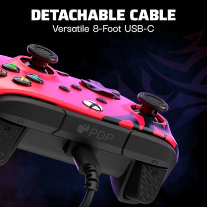 PDP Rematch Enhanced Wired Gaming Controller for Xbox Series X|S & Xbox One - color: Spirit Red, style: Controller
