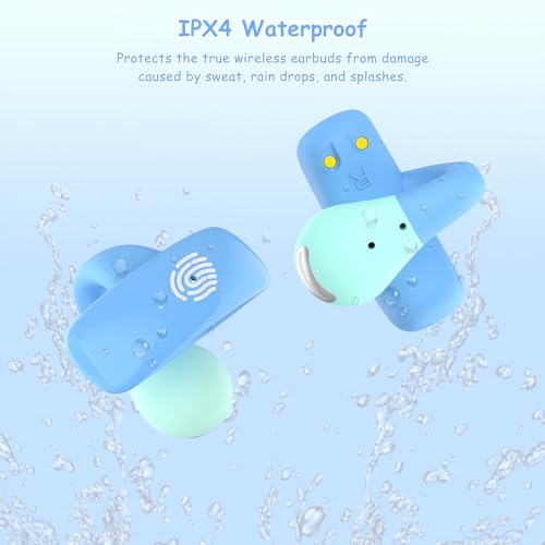 BANIGIPA Kids True Wireless Earbuds, Open Ear Headphones for Boy Girl Teen - color: Blue