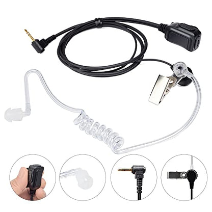 UAYESOK Walkie Talkie Earpiece for Motorola Talkabout Radio, 2 Pack | T200, T200TP, T260, T402, T460, T465, T600, T800, Acoustic Tube Headset with Mic PTT