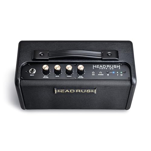 HeadRush FRFR-GO 30W Portable Electric Guitar Amplifier for Modellers | Portable Full-Range Flat-Response Speaker with Bluetooth, Rechargeable Battery for Multi-FX and Amp Modeling Pedals - size: 3-inch