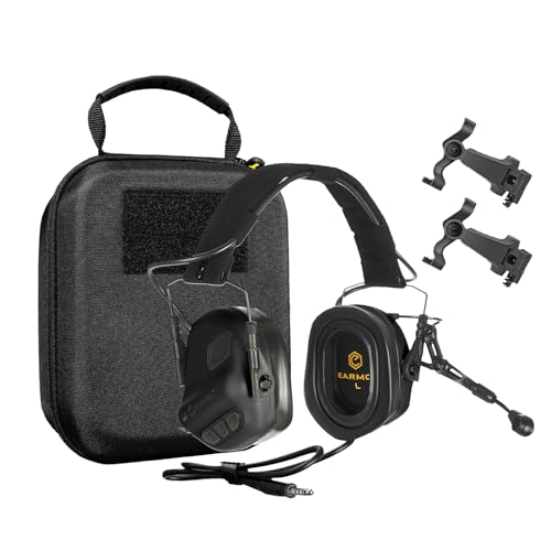 EARMOR Combo M32X Plus Electronic Hearing Protection with ARC Rail Helmet Adapters & Ear Muffs Storage Bag, Shooting Ear Protection for Noise Reduction & 5X Sound Amplification
