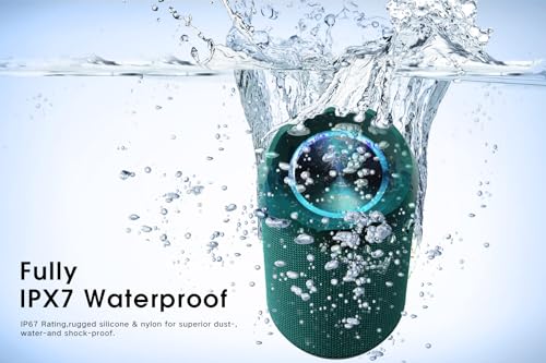 EDUPLINK Bluetooth Speaker IPX7 Waterproof Wireless,Teal - color: Teal Dark Waterproof Speaker