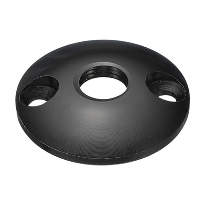 PATIKIL M10 Gooseneck Flange Mount, Female Thread Nut Screw Round Base Table Mounting for Gooseneck Hose Adapter, Aluminum Black - color: Black, size: M10