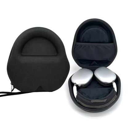 Shockproof Travel Storage Bag for Over Ear Headphones Water Resistant Foam Hard Shell with Interior Padding - color: Gray