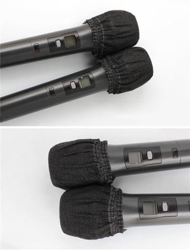 Disposable Microphone Cover 100 Pieces, Non-Woven, Clean Odor Free Filter, Portable Karaoke Microphone Protective Cap