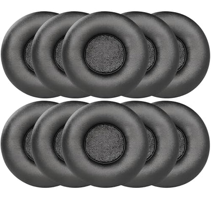 Faux Leather Ear Pad Replacement Cushions, Headphone Earphone Headset Disposable Covers (60mm - 2.4") 5 Pairs - color: Leather Black, size: 60mm