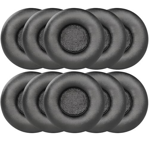 Faux Leather Ear Pad Replacement Cushions, Headphone Earphone Headset Disposable Covers (55mm - 2.2") 5 Pairs - color: Leather, size: 55mm