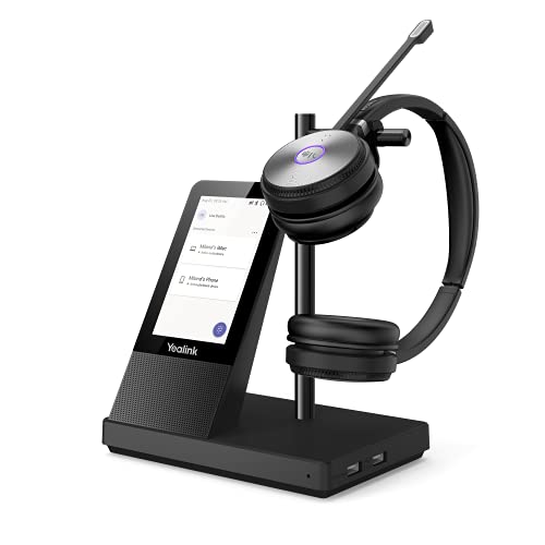 Yealink WH66 Dual Teams Wireless Noise Canceling Headset - Headset Works with USB Enabled Computers, Desk Phones and Softphones Also Connects to Cell Phones with Bluetooth. - color: Black, style: Modern