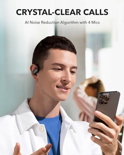 Soundcore V30i by Anker Open Ear Earbuds, Open Ear Headphones True Wireless | Ultra-Comfort, Lightweight, Snug Fit, Ergonomic Hooks, Robust Bass, 36H Playtime, Bluetooth 5.3, App Control, Clear Calls