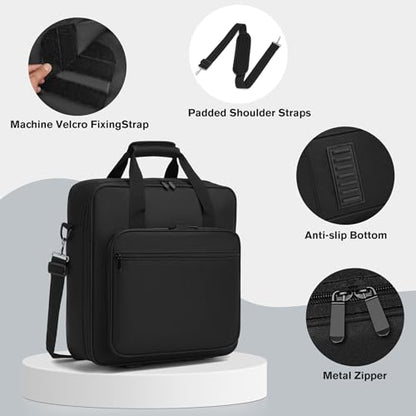 Padded Nylon Mixer Gig Bag Case, 15.4" x 15" x 5.1", Protector Gear Mixer Gig Bag with Removable Strap, DJ Controller Travel Shoulder Bag For RODECaster Pro II, TC Helicon GOXLR, MG10XU 10