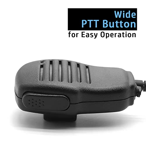 Hand Microphone for Cobra microTalk Radio ACXT345 ACXT545 CX112 CX190 CX1035R FLT CXT645 CXY900 PR270 PX650 PX655 RX380 RX385 Shoulder Lapel Speaker Mic with Clip Audio Jack Straight 1-pin