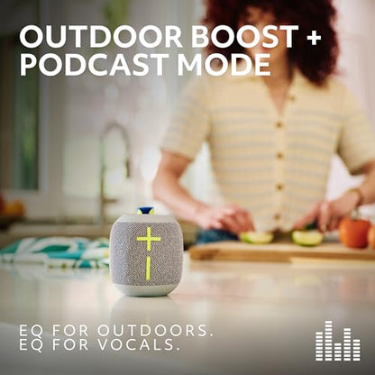 Ultimate Ears WONDERBOOM 4 Portable Waterproof Speaker - Sand | Balanced 360-degree sound and bass, dustproof, floating speaker, 131ft (40m) range - color: Sand