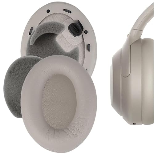 Replacement Earpads Ear Cups Cushion Muffs for Sony WH 1000XM4 Over-Ear Headphones with Protein Leather Noise Isolation Memory Foam - Champagne