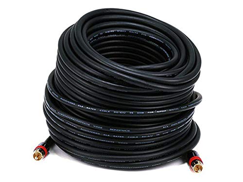 Monoprice 100ft High-quality Coaxial Audio/Video RCA CL2 Rated Cable - RG6/U 75ohm (for S/PDIF, Digital Coax, Subwoofer & Composit - size: 100 feet