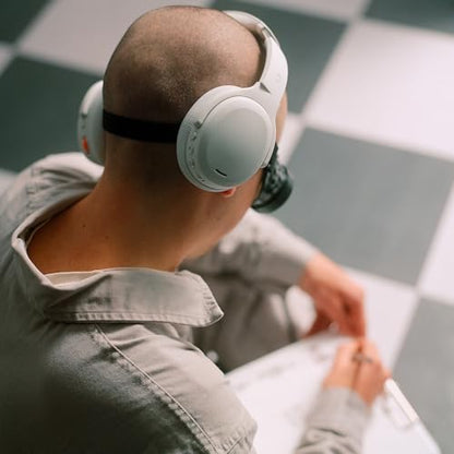 Skullcandy Crusher ANC 2 Noise Cancelling Wireless Headphones - Bone | Multi-Sensory Crusher Bass, Over-Ear Fit, Bluetooth, 60 Hours Battery, Working Out, Gym, Travel, Studying, Music, Gaming - color: Bone