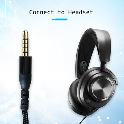 QJYTH Replacement 2 m Cable Compatible with Arctis Nova Pro / 7 Headset | Compatible with SteelSeries Arctis Nova Pro / 7 Headset (2 m, Black) - size: 6.56ft