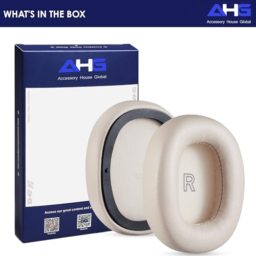 AHG Accessory House Global Upgraded Replacement Beoplay h95 Ear Pads Cushions Compatible with Bang & Olufsen Beoplay H95 Headphones (Gold). Sheepskin Leather/High-Density Foam/Strong Magnet - color: Gold