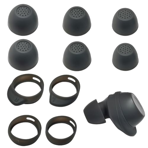 Silicone Ear Tip & Ear Wing for Samsung Galaxy Buds FE Replacement - color: Gray