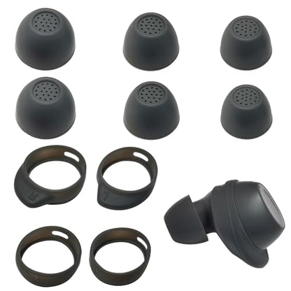 Silicone Ear Tip & Ear Wing for Samsung Galaxy Buds FE Replacement - color: Gray
