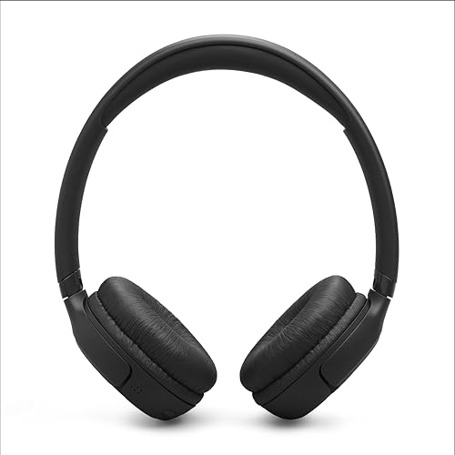 JBL Tune 530BT - Wireless on-Ear Bluetooth 6.0 Headphones with Powerful Pure Bass Sound, 2 beamforming mics for Perfect with Expo Gear Over-Ear Weather-Resistant Protective Hard-Shell - color: Black