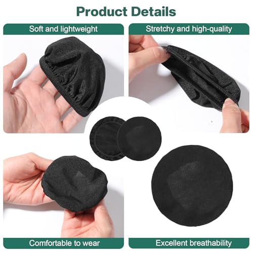 2 Pairs Headphone Earpad Covers, Washable & Stretchable Headphone Covers for Over-Ear Headsets Fit 3.5" - 4.3" Ear Pads
