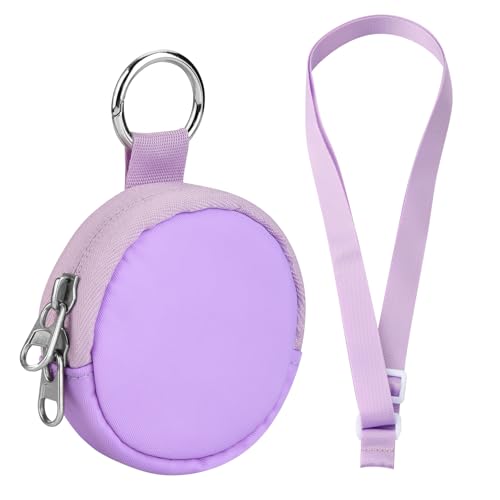 CaSZLUTION Carrying Case Compatible with GO Plus + 2023 | Portable Protective Case with Key Ring & Neck Strap, Nylon Storage Pouch, for GO Plus Plus, Light Purple - color: Light Purple