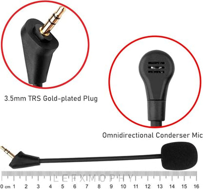 Replacement Cloud Alpha Game Mic Cable 3.5mm Headphone Boom Microphone Compatible with Kingston HyperX Cloud Alpha/Cloud Alpha S Gaming Headset Works on Pro PS4 Xbox One Nintendo Switch Computer PC