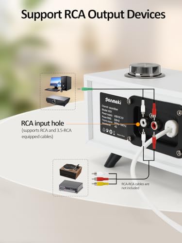 Computer Speakers, 10W Computer Sound Bar, USB Powered PC Speakers, Bluetooth 5.0 and RCA Input pc Speakers for Desktop, Laptops, Phonograph, Phones, Tablets(K01)