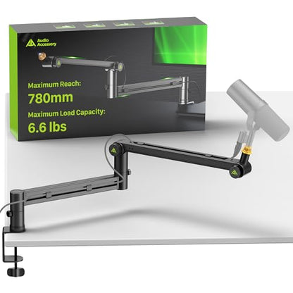 AA AUDIO ACCESSORY Low Profile Mic Boom Arm with Extension Rod