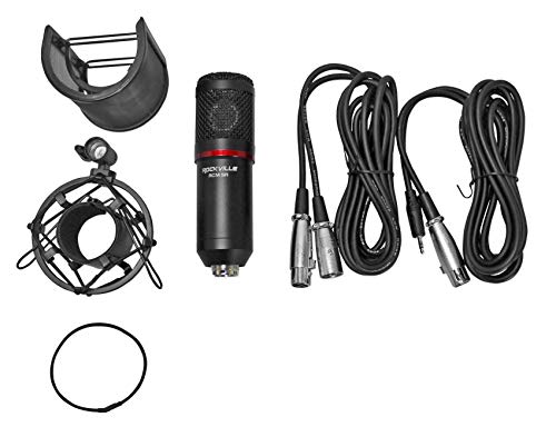 Audiosavings Bundle: Focusrite SCARLETT 18I16 4G 4th Gen 24-bit 192 kHz Audio Recording Interface Bundle with Rockville PRO-M50 SR Headphone+RCM SR Studio/Recording Condenser Microphone (3 Items)