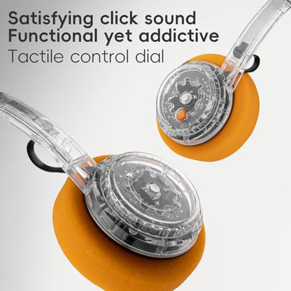 FTVOGUE Wireless Over Ear Headphones, Retro Extendable 6 0 Stereo Audio with Adjustable Ear Cups 20H Playtime Dual Device Pairing for Home Office ABS PC Sponge 1 Pack