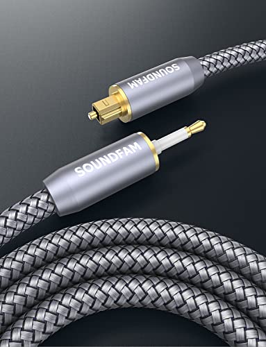 Toslink to Mini Toslink Cable Optical Audio Cable for Soundbar.Attention:Cannot Convert Analog Signals to Digital,Not A 3.5mm AUX Plug (16feet/5M) - size: 16 feet