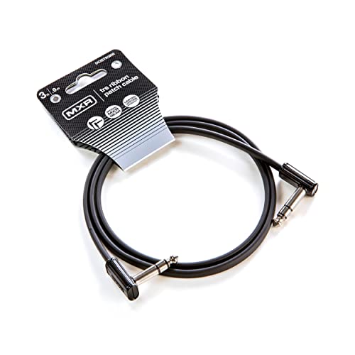 Jim Dunlop, 1/4-Inch Right Angle MXR Ribbon TRS Patch Cable 3 ft|0.9 m (DCISTR3RR) - size: 36 inches